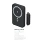 Power Bank Magnetico 2 in 1 con Indicatore LED - 10000mAh 37WH - Nero Power Bank Magnetico 2 in 1 con Indicatore LED - 10000mAh 37WH - Nero