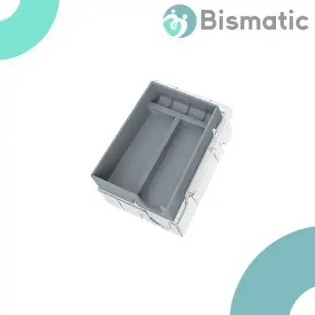 Tesla Model 3 / Model Y (2021-2023) Rear Center Console Storage Box - 2 Layers, Silicone & Transparent Plastic