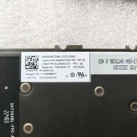 Tastatur Version FR SN20W73344 PK132RC1A19 SG-95480-2FA für Lenovo Flex 5G 14