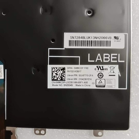 Tastatur Version FR 0WMCDP PK132VX3B17 SG-97710-2FA SN2004B für Dell Precision 3540 3541