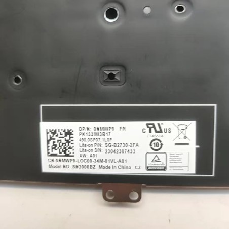 Teclado Versión FR 0NMWP8 PK133IW3B17 SG-B2730-2FA para Dell Latitude 7420