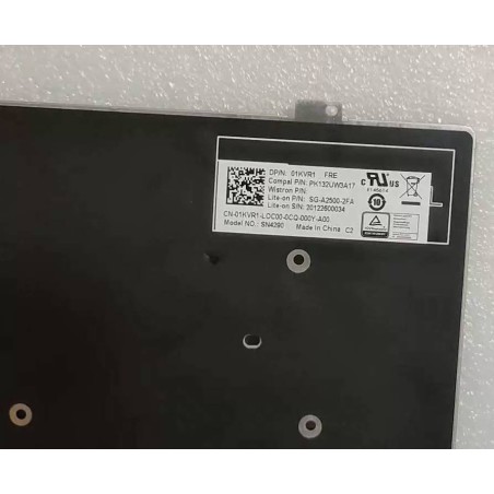 Clavier Version FR 01KVR1 PK132UW3A17 SN4290 SG-A2500-2FA pour Dell Latitude 7310