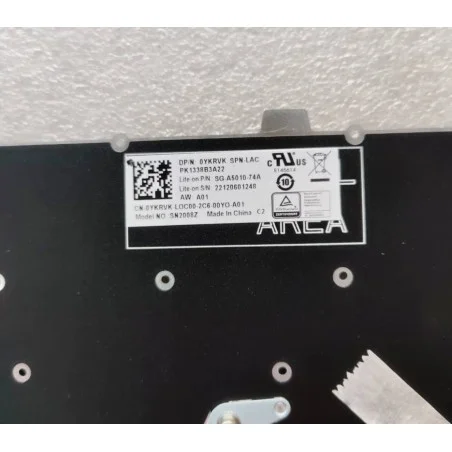 Tastiera versione LA spagnola 0YKRVK PK1338B3A22 SG-A5010-74A per Dell Latitude 3120